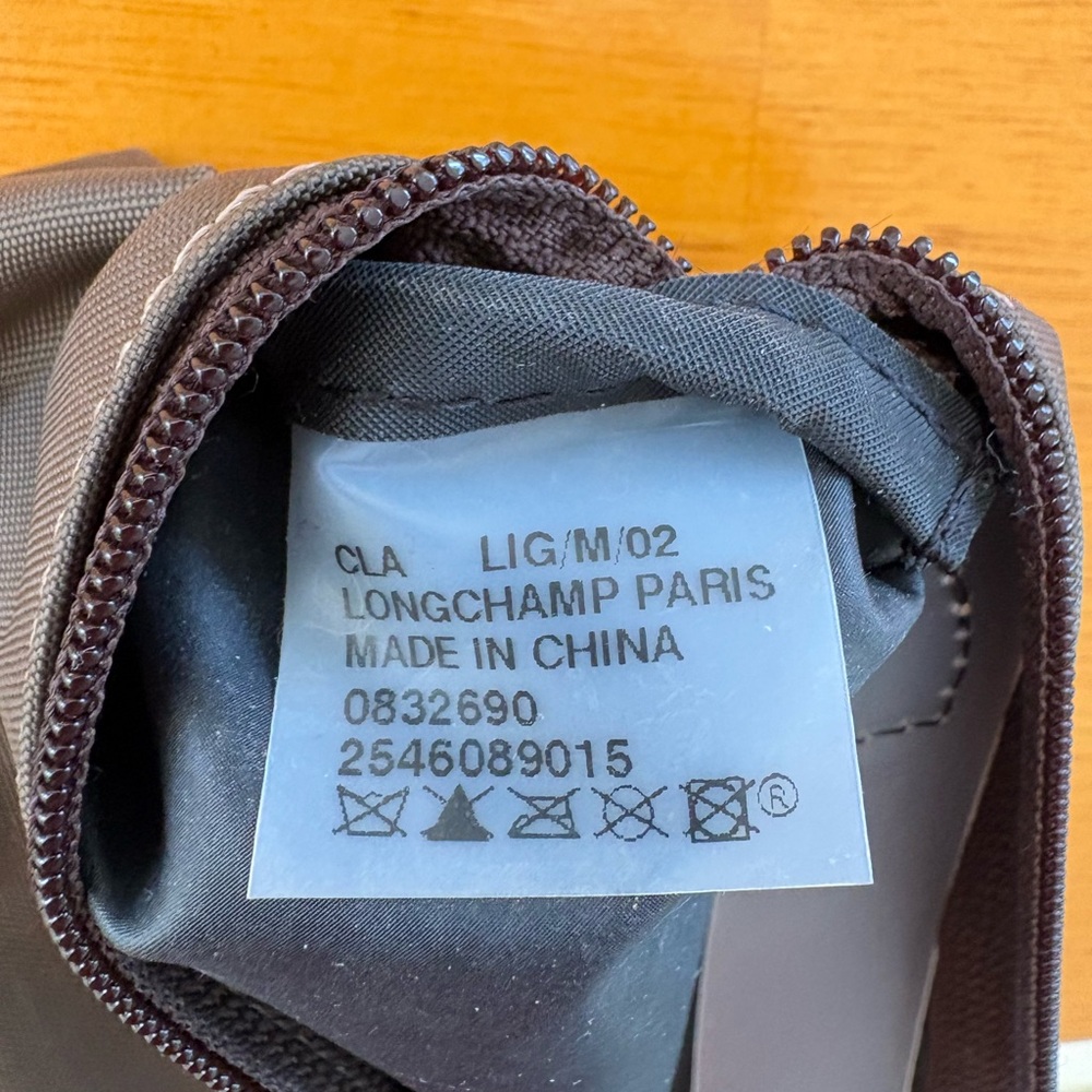 Longchamp Brown Toiletry Bag with Leather Trim - Picture 6 of 6